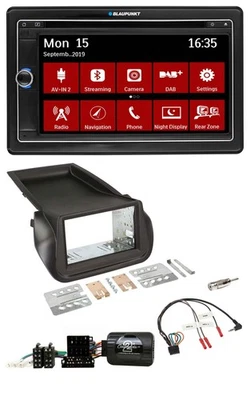 Blaupunkt Bluetooth DAB 2DIN USB DVD Lenkrad Autoradio für Citroen Nemo Fiat Fio - Bild 1 von 4