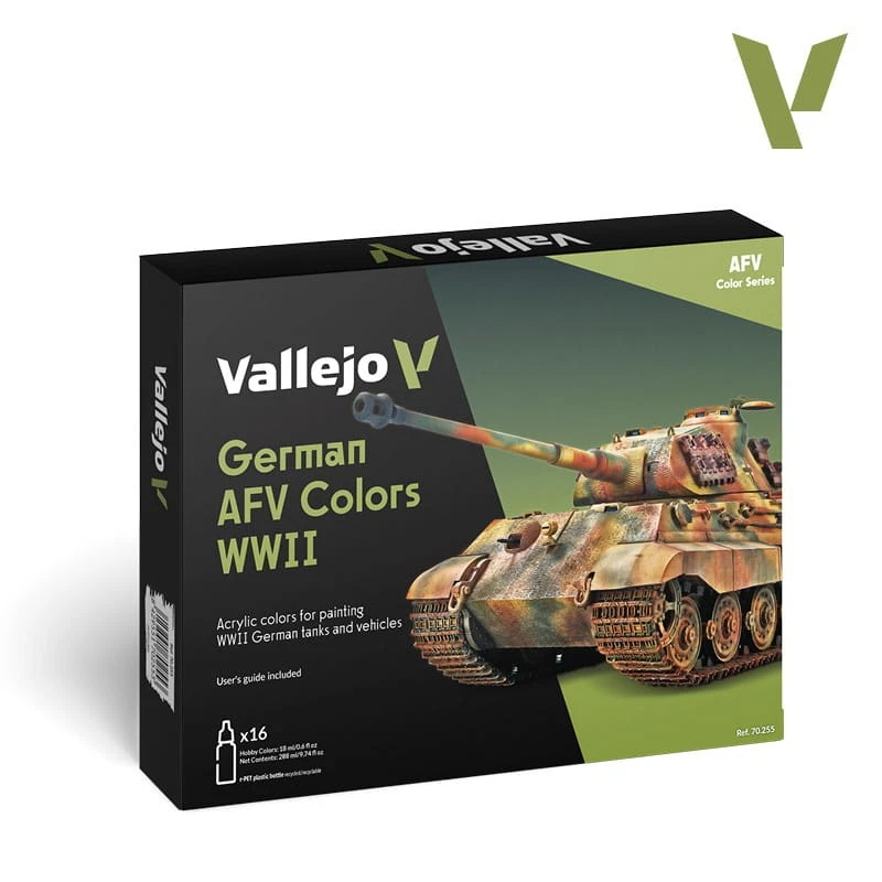 VALLEJO 70255 German AFV Colors WWII (16 paints) [PAINT SET] - Bild 1 von 4