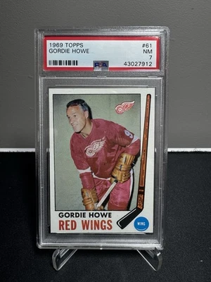 1968-69 Topps - Gordie Howe - PSA 7!!! HOF 底特律红翼传奇 — 第 1/2 张图片