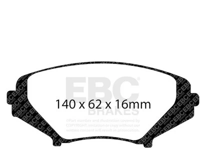 Комплект передних тормозных колодок для Mazda RX8 2004-2011 EBC 63878JSQX 2005 2006 2007 2008 - Изображение 1 из 4