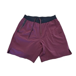 Ten Thousand Interval Shorts Mens Small Lined 7" Inseam Maroon Performance Gym - Picture 1 of 5
