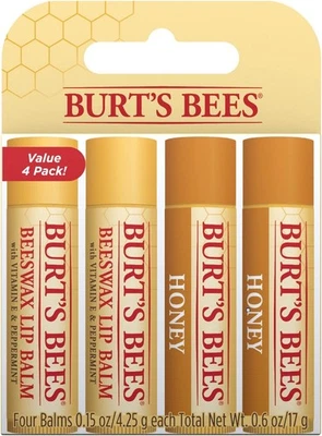 Burt's Bees Lip Balm Multipack, Moisturising Set 4.25 g (Pack of 4)  - Image 1 of 4