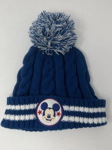 Disney Mickey Mouse Strickstrumpf Bommelmütze Mütze gebraucht sauber Kleinkind 2T-5T Kinder - Bild 1 von 2