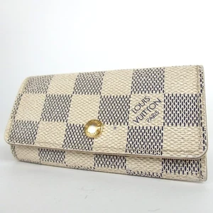 Authentic LOUIS VUITTON N60020 Damier Azul Multicles4 key holder PVC/leathe... - Picture 1 of 17