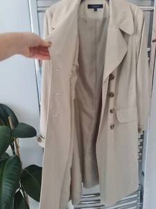 Beige cream Trench coat size 14 Mac belt and buckle in Immaculate condition - Picture 1 of 13