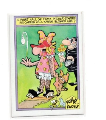 1976 Funky Facts Weird World of Baseball #13 The Mound Was Green EX+ - Image 1 of 2