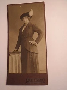 Forst i. L. - 1915 - Lieschen (= Elisabeth ?) Balzer als junge Frau Hut / CDV - Bild 1 von 2