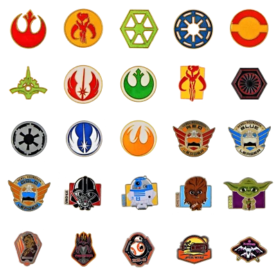 星球大战主题个人徽章沃尔特迪斯尼世界公园交易别针全新 — 第 1/4 张图片