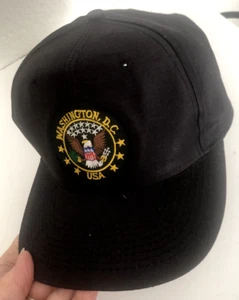 De colección Bordado Águila PRESIDENT SEAL WASHINGTON DC EE. UU. Negro Snapback Gorra Sombrero - Imagen 1 de 6