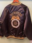 Vintage Teamsters Local 435 Denver King Louie Satin Jacket Quilted Embroidered
