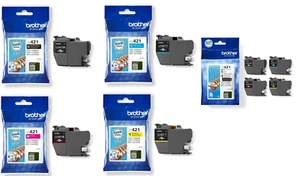 Original Brother Tinte LC 421 schwarz cyan magenta gelb  DCP-J MFC-J - Bild 1 von 10
