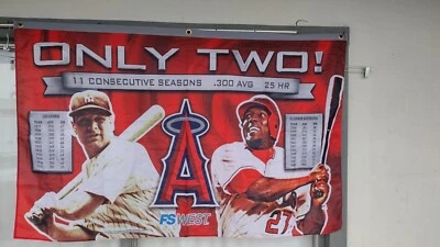 NY Yankees Lou Gehrig & LA Angels Vlad Guerrero Only Two! Commemorative Banner  - Image 1 of 4