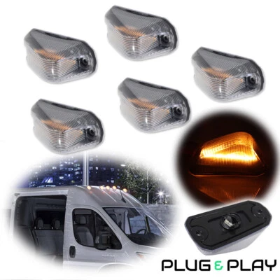 Luz de techo LED transparente/ámbar 5 piezas para Ram ProMaster 1500 2500 3500 14-23 Foto 1 de 4