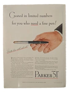 Anuncio impreso Parker 51 1943 vintage La pluma más buscada del mundo - Imagen 1 de 1
