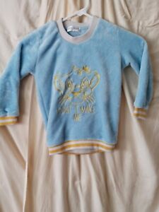 Flora Mode Kids Blue Fur like With Gold Long Sleeve Lion King Sweater Size 7/8 