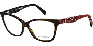 Emilio Pucci Tortoise Square Eyeglass Frames - EP5014 3 056 55 - Made in Italy