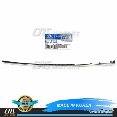 ⭐GENUINE⭐ Front Fender Chrome Molding LEFT DRIVER for 18-19 SONATA 87771C1510 Foto 1 de 4
