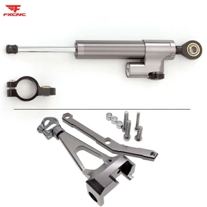 FXCNC Steering Damper Mounting Bracket Kit Fit Yamaha MT-09 2013-2019 2014 2016 - Picture 1 of 8