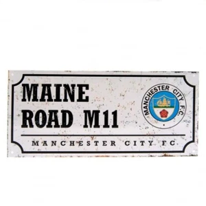 Letrero de calle retro Manchester City FC, idea de regalo de mercancía oficial nueva. - Imagen 1 de 3