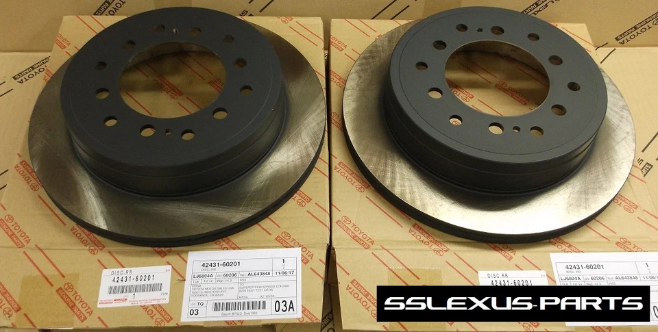 Lexus GX470 (2003-2009) OEM Genuine REAR BRAKE ROTOR SET 42431-60201 (x2) - Image 1 of 1