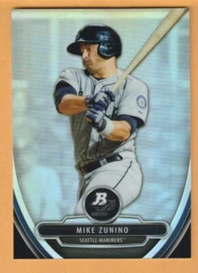Mike Zunino Seattle Mariners 2013 Bowman Platinum Chrome Prospects refractor 9U - Imagen 1 de 2