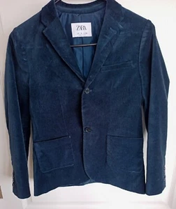 Zara Blazer Jacket Boys Blue Size 10 Worn 2x Wedding Party Formal Separate - Picture 1 of 18