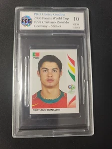 2006 Panini World Cup Germany Sticker CRISTIANO RONALDO #298 GEM MINT PSA 10 - Picture 1 of 2