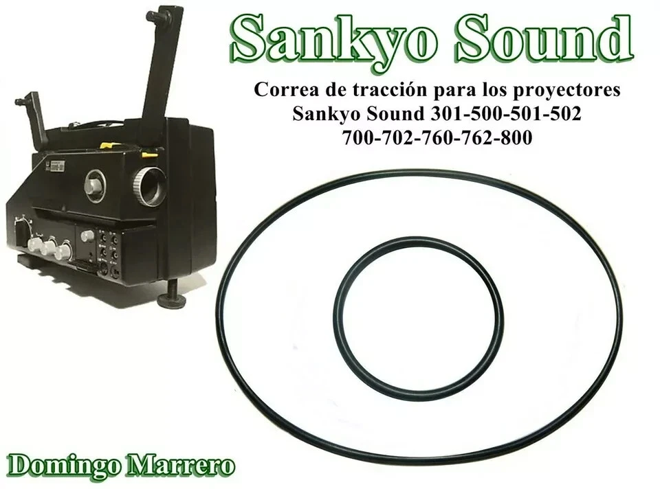 SANKYO SOUND 301-501-502 KIT 2 CINGHIE MOTORE/BOBINE NUOVE - Immagine 1 di 1