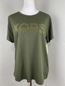 Michael Kors KORS Logo Women’s Ivy T-shirt Large New With Tag MSRP $78.00 - Picture 1 of 6