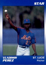 1990 St. Lucie Mets Star #20 Vladimir Perez Dominican Republic DR Baseball Card