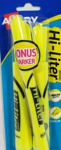 3 Pakete mit je 3 Markern - Avery Hi-Liter Schreibtisch-Stil gelbe Textmarker - Bild 1 von 4