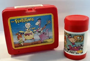 Lunchbox and Thermos Set Flintstones Hanna Barbera Vintage 1989 - Picture 1 of 9