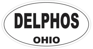 Delphos Ohio Oval Bumper Sticker or Helmet Sticker D6077 - Picture 1 of 1
