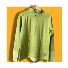 The North Face Zip Vintage Pull Over Sweater Jumper Light Green Retro Sport Nike