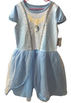 Disney Princess Cinderella Cosplay Dress Size M 7-8 Blue New 5K94 - Image 1 of 4