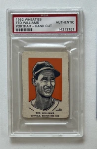 1952 WHEATIES, TED WILLIAMS PORTRAIT, HAND CUT - PSA AUTHENTIC (13757) - Picture 1 of 2