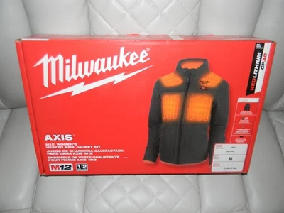 NEW Gray Genuine Milwaukee AXIS M12 Heated Jacket w/ Battery Women's Medium M - Image 1 of 2
