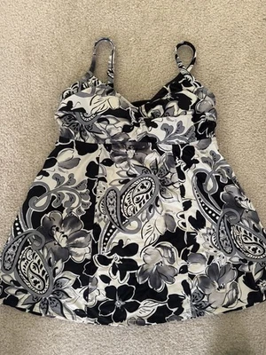 Mujer Falda Traje de Baño Estampado Paisley Traje de Baño Talla 10 Foto 1 de 4