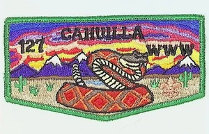 Cahuilla Lodge 127 California Inland Empire CA Clothback Flap GRN Bdr (PK1184) - Picture 1 of 2