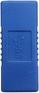 USB 3.0 Type A Female to Adapter Coupler Gender Changer Connector Blue  - Picture 1 of 4