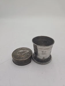 SMALL MINTY PORTABLE FANCY COLLAPSING  KNOX POCKET CUP ~ PATENT Feb 23.97 - Picture 1 of 7