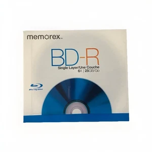 New Factory Sealed Memorex BD-R 6x Single Layer 25GB Blu-Ray Disc (3 Pack) - Picture 1 of 3