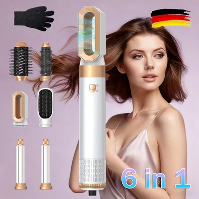 Hair Dryer Brush Air Styler Hair Dryer Warm Air Brush Set Hair Styler Curling Iron 6in1 - Image 1 of 4