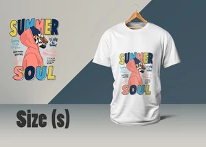 Summer Soul Printed T-Shirt - Small Size - Trendy Streetwear Graphic Tee - Bild 1 von 1