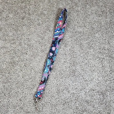 Porta-crachá Vera Bradley cordão identificação chaveiro floral multicolorido - Imagem 1 de 4