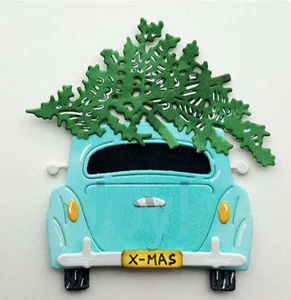 Troqueles de corte de metal para árbol de coche de Navidad plantillas álbum de recortes estampado artesanía hágalo usted mismo - Imagen 1 de 4