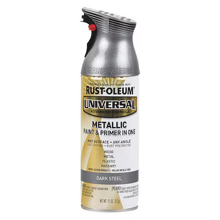 Rust-Oleum 262662 Spray Paint, Dark Steel, Metallic, Solvent, 11 Oz - Image 1 of 1