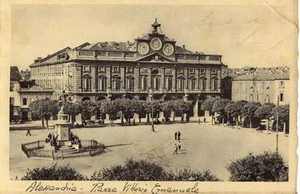 ALESSANDRIA PIAZZA VITTORIO EMANUELE VIAGGIATA 1938 - Foto 1 di 1
