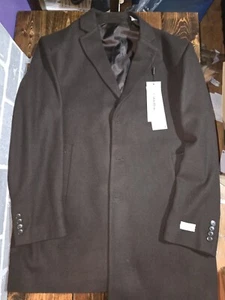 calvin klein overcoat mens size xl wool blend msrp 199 - Picture 1 of 9