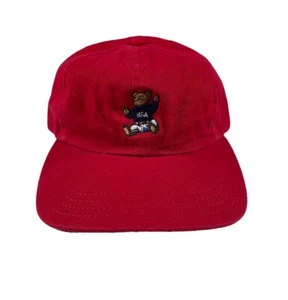 Vtg 90s Polo Sport Ralph Lauren Hat Cap Sit Down Bear Boys One Size Fits Mens - Picture 1 of 15